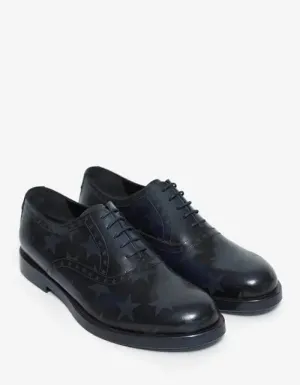 Valentino Garavani Midnight Blue Star Print Oxford Shoes