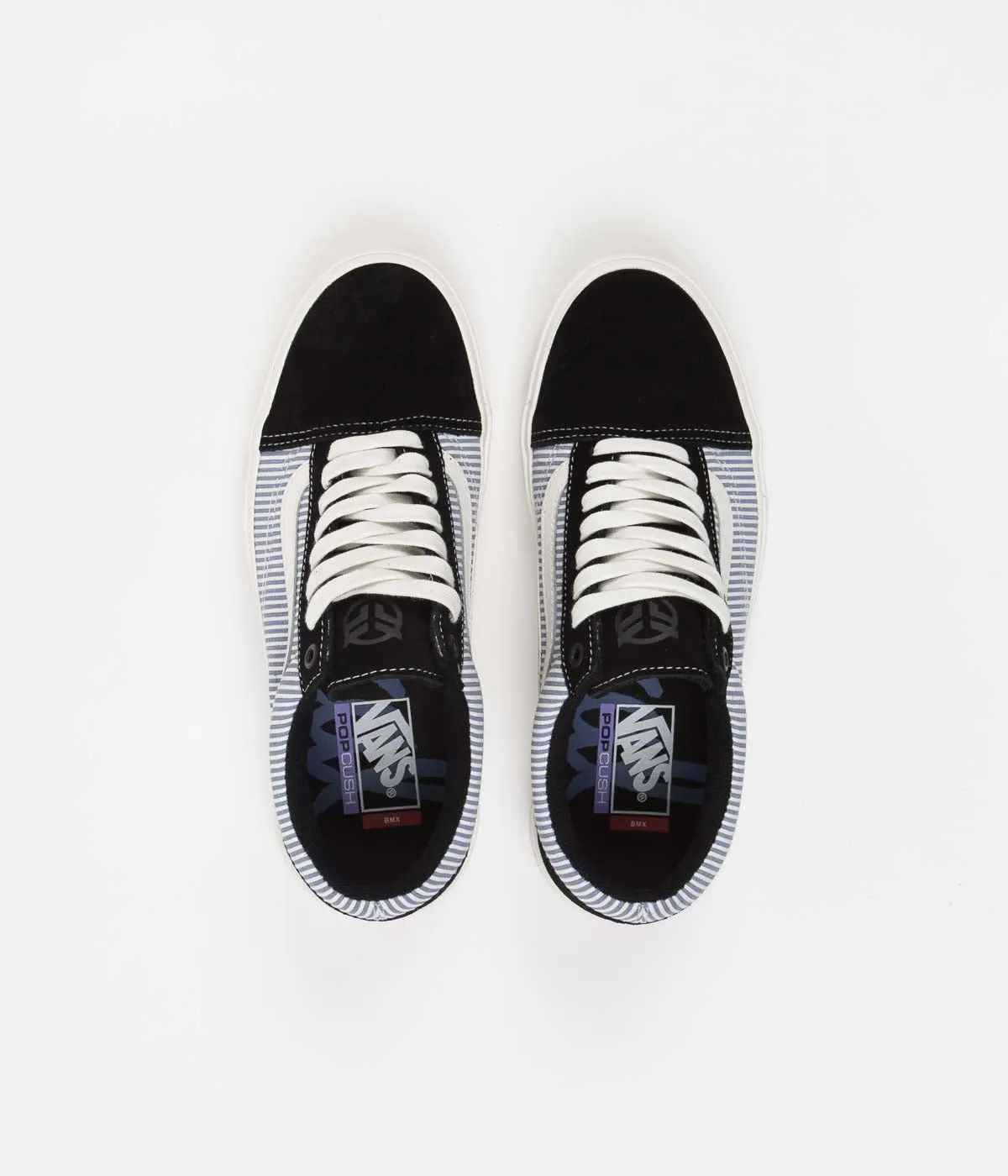 Vans BMX Old Skool Shoes - (Federal) Black / Blue Pinstripe