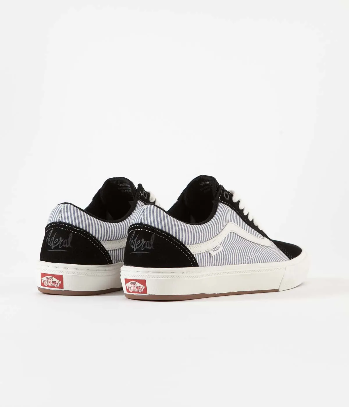 Vans BMX Old Skool Shoes - (Federal) Black / Blue Pinstripe