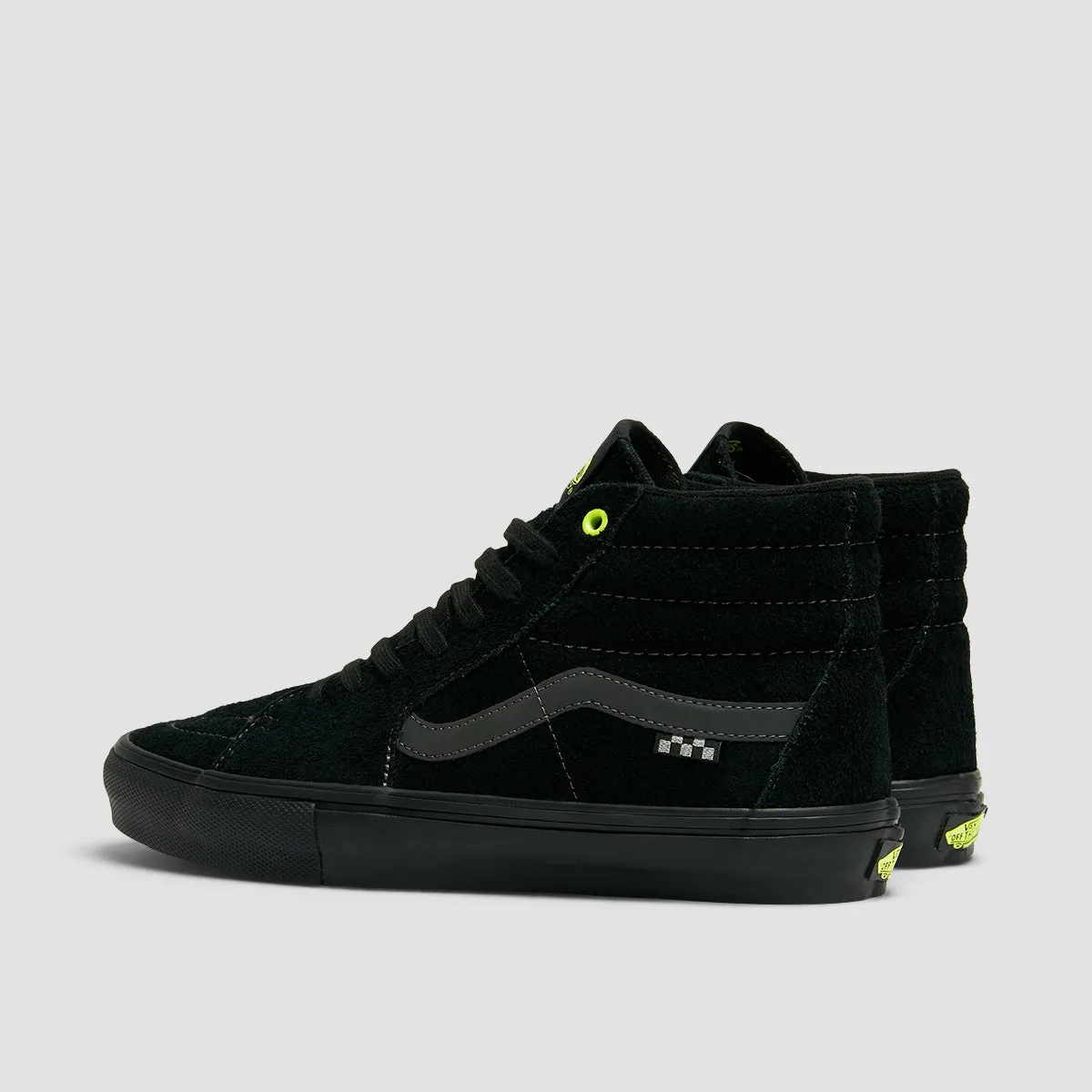 Vans Skate SK8-Hi High Top Shoes Black/Sunny Lime