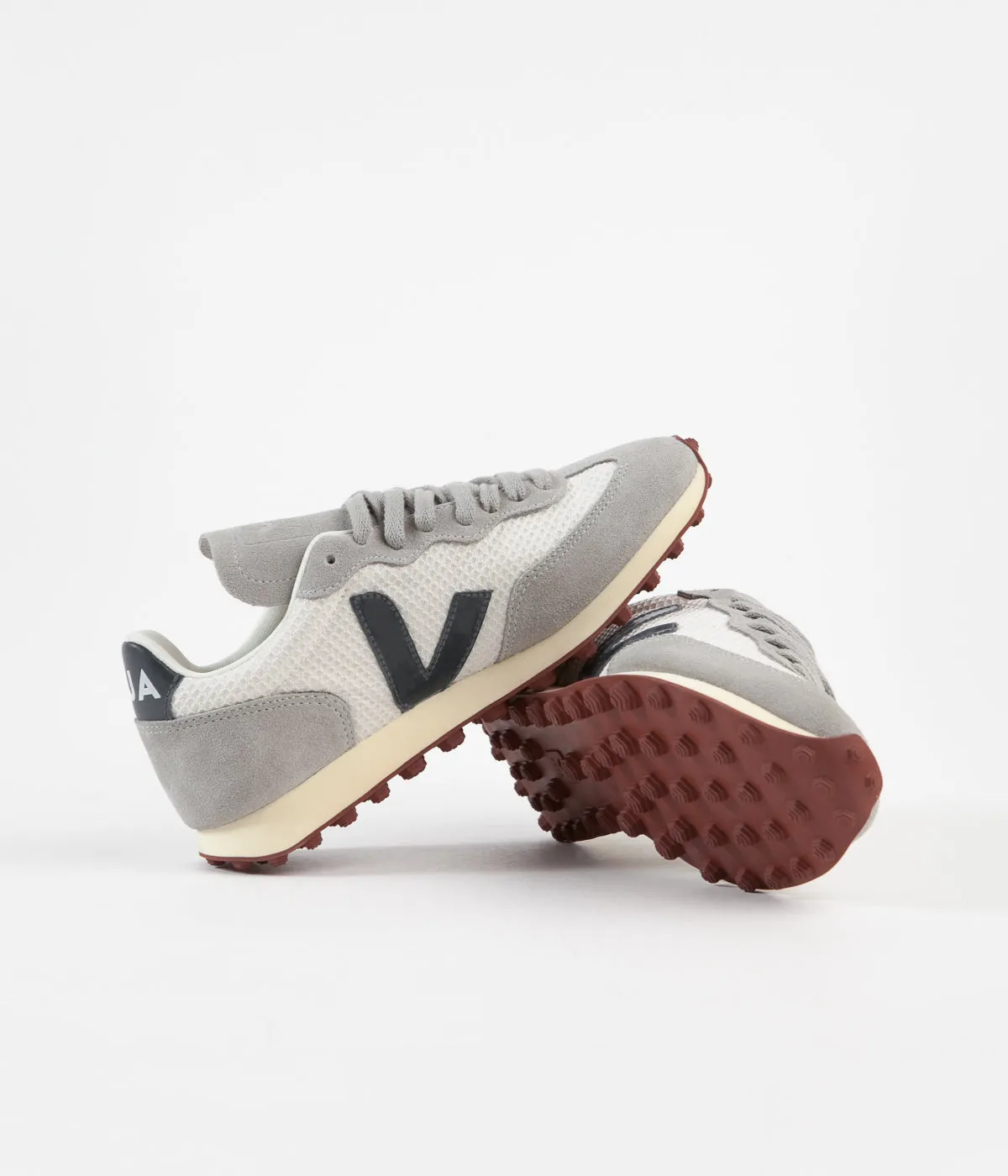 Veja Womens Rio Branco Hexamesh Shoes - Gravel / Nautico / Oxford Grey