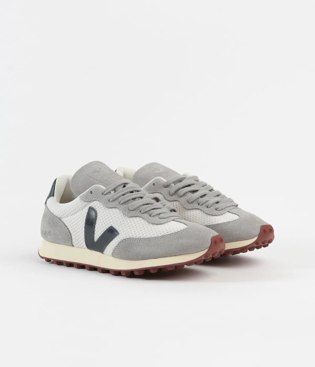 Veja Womens Rio Branco Hexamesh Shoes - Gravel / Nautico / Oxford Grey