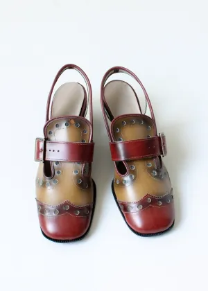 Vintage 1960s MOD Two Toned Slingback Loafers