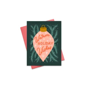 Warm Holiday Wishes Greeting Card