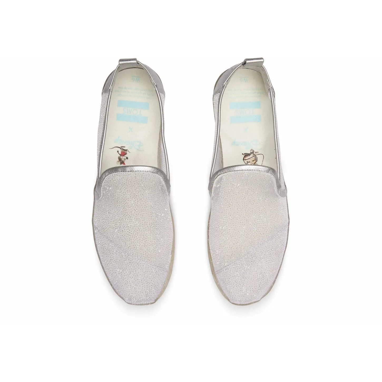 Woman's Disney X Toms® Deconstructed Alpargata - Cinderella Glitter Mesh