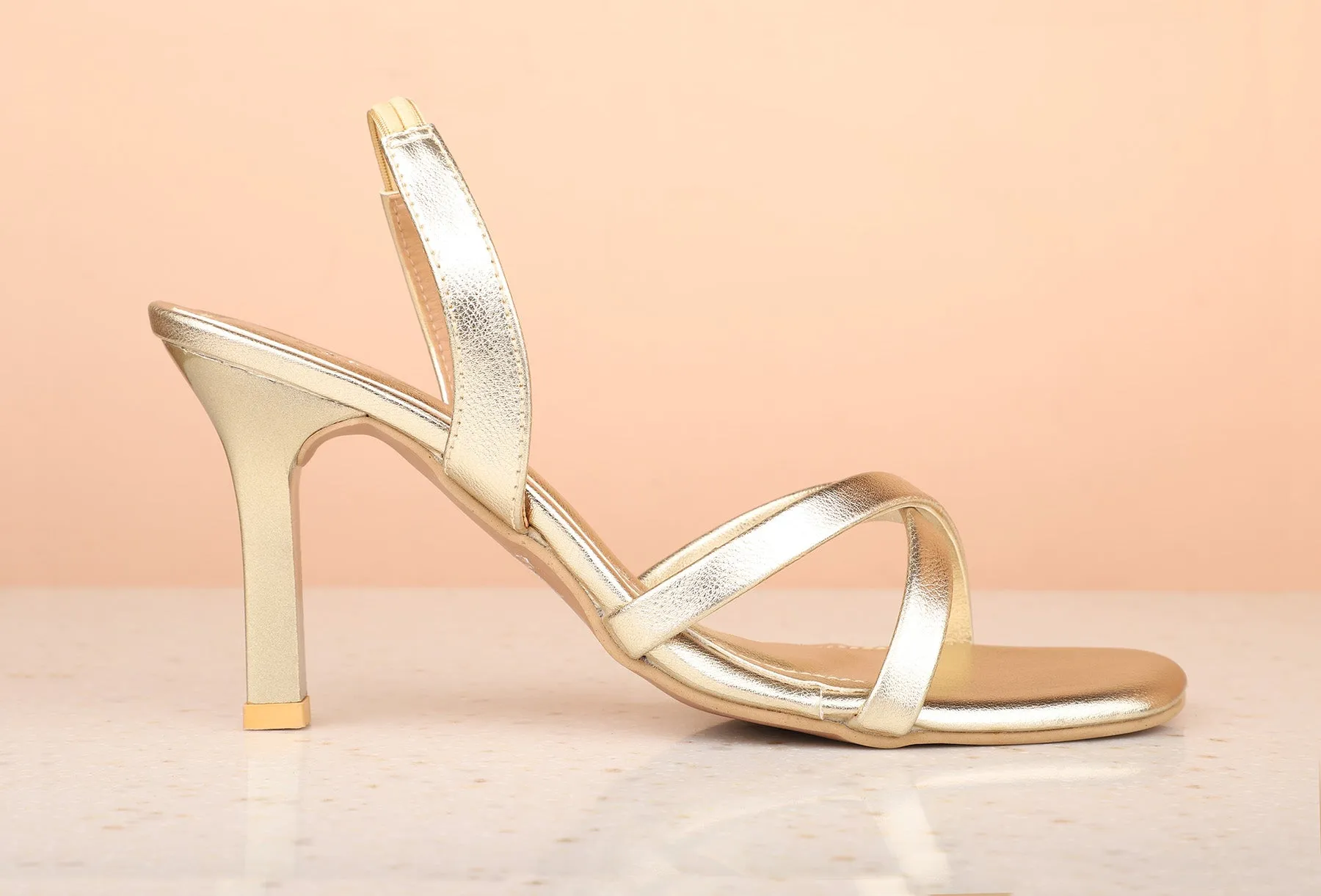 Women Gold Stiletto Heels